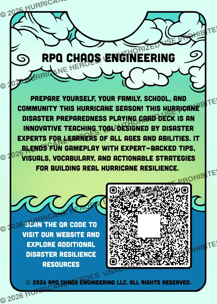 Hurricane Heroes: Hurricane Preparedness Playing Cards - Hurricane Preparedness Playing Cards